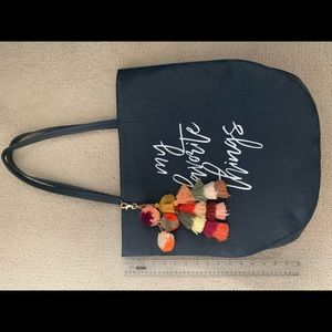 Anthropologie Faux Leather Shopper Tote Bag